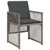 vidaXL Garden Dining Set 5 pcs Grey Poly Rattan