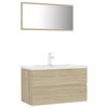 vidaXL Bathroom Furniture Set Sonoma Oak Engineered Wood
