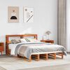 vidaXL Bed Frame without Mattress Wax Brown 140x190 cm Solid Wood Pine