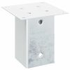 vidaXL Post Bases Square 4 pcs Silver 81x81 mm Galvanised Steel