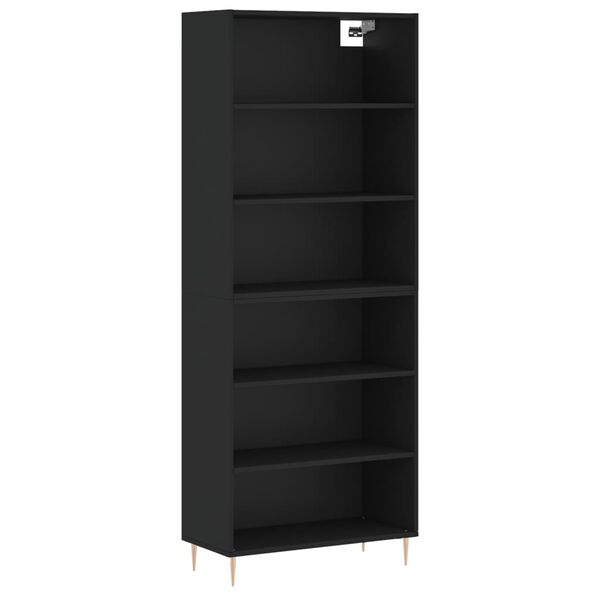 vidaXL Highboard Black 69.5x32.5x180 cm Engineered Wood