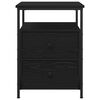 vidaXL Bedside Cabinet Black Oak 34 x 35.5 x 50 cm Engineered Wood