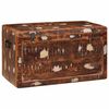 vidaXL Storage Box with Storage with Lock Brown Solid Mango Wood