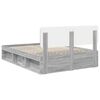 vidaXL Bed Frame Grey Sonoma 160 x 200 cm Solid Pine Wood