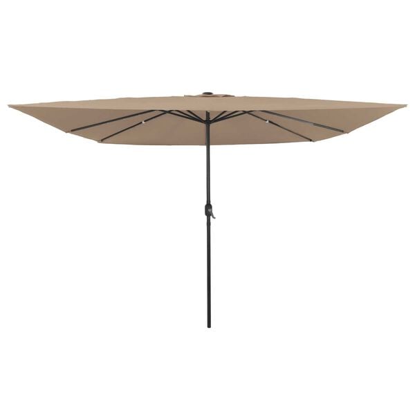 vidaXL Garden Parasol Taupe and Black 295 x 295 x 245 cm