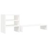 vidaXL Monitor Stand White 81x20x30 cm Solid Wood Pine