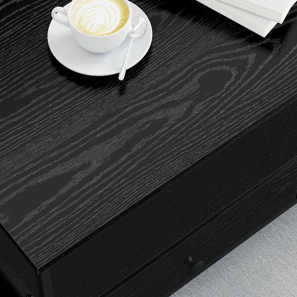 vidaXL Coffee Table Black oak 100 x 51 x 45 cm Engineered wood