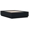 vidaXL Bed Frame with LED without Mattress Black 120x190 cm Small Double