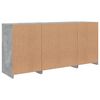 vidaXL Sideboard with LED Lights Concrete Grey 142.5x37x67 cm