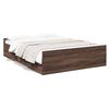 vidaXL Bed Frame with Drawers without Mattress Brown Oak 140x190 cm