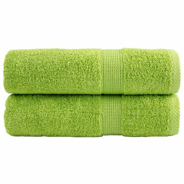 vidaXL Premium Shower Towels SOLUND 2 pcs Apple Green 70x140 cm 600 gsm