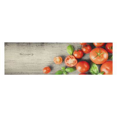 vidaXL Kitchen Rug Washable Tomatoes 45x150 cm Velvet