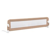 vidaXL Toddler Safety Bed Rail Taupe 180x42 cm Polyester