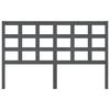 vidaXL Bed Headboard Grey 156x4x100 cm Solid Wood Pine
