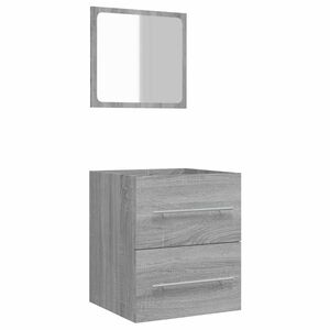 vidaXL Bathroom Cabinet with Mirror Grey Sonoma 41x38.5x48 cm