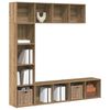 vidaXL Book Cabinets 3 pcs Artisan Oak Engineered Wood