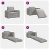 vidaXL Folding Sofa Bed Light Grey 98 x 71 x 83 cm Velvet