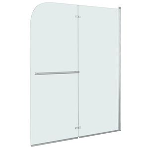vidaXL Folding Shower Enclosure 2 Panels ESG 95x140 cm