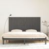 vidaXL Wall Headboard Grey 204x3x110 cm Solid Wood Pine