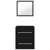vidaXL Bathroom Furniture Set with Drawer Black 41 x 38.5 x 48 cm