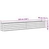 vidaXL Garden Raised Bed Galvanised Steel 320x40x45 cm Green