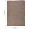vidaXL Outdoor Flatweave Rug 140x200 cm Brown