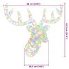 vidaXL Reindeer Head with 140 LEDs Colourful 60 cm Acrylic