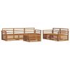 vidaXL Outdoor Sofa Set 6 pcs Natural Solid Acacia Wood