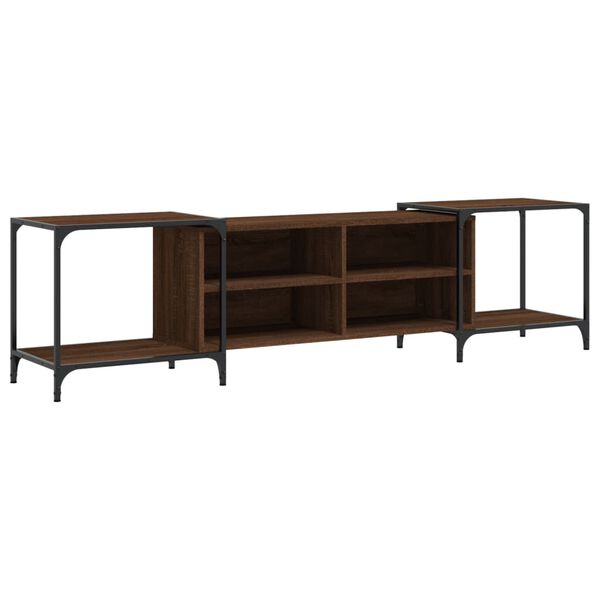 vidaXL TV Cabinet Brown Oak 203x37x50 cm Engineered Wood