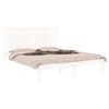 vidaXL Bed Frame without Mattress White 150x200 cm King Size Solid Wood