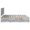 vidaXL Bed Frame with Drawer Concrete Grey 180 x 200 cm Engineer Wood