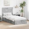 vidaXL Storage Bed Concrete Grey 90 x 190 cm Engineered Wood
