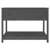 vidaXL Planter with Shelf Grey 111.5x111.5x81 cm Solid Wood Pine