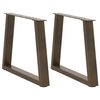 vidaXL Coffee Table Legs V-Shape 2 pcs Natural Steel 70x(42-43.3) cm Steel