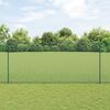 vidaXL Fence with Post Green 1.4 x 10 m Steel and PVC