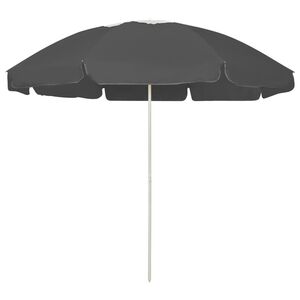 vidaXL Beach Parasol Anthracite 240 cm