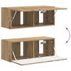 vidaXL TV Cabinet Set Wall-mounted 4 pcs Artisan Oak Engineered Wood