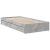 vidaXL Bed Frame with Drawers without Mattress Concrete Grey 100x200 cm