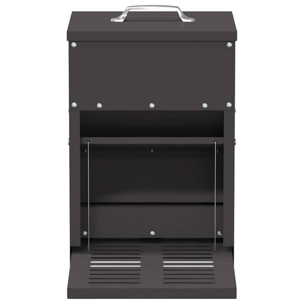 vidaXL Chicken Treadle Feeder Black 25 x 42 x 40 cm Cold-Rolled Steel