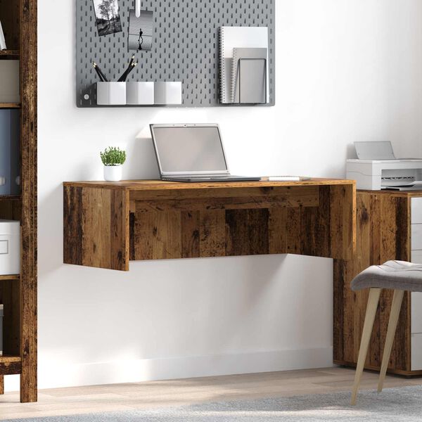 vidaXL Wall-Mounted Desk Old Wood 100 x 45 x 30 cm Engineered Wood