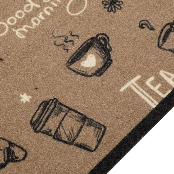 vidaXL Kitchen Rug Washable Morning Brown 60x300 cm Velvet