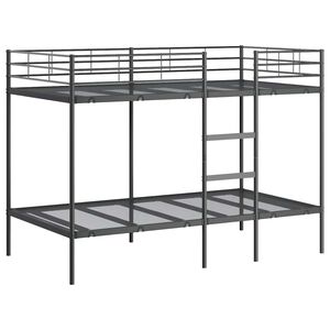 vidaXL Bunk Bed without Mattress Black 107x203 cm Steel