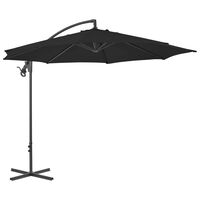 vidaXL Cantilever Umbrella with Steel Pole 300 cm Black
