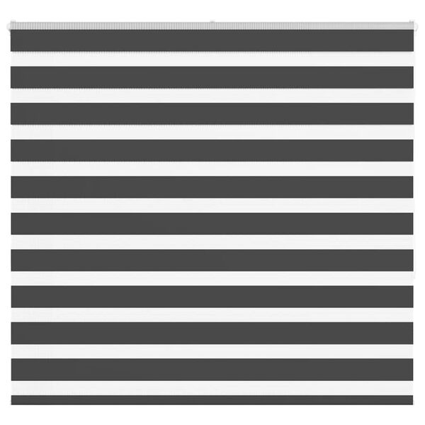 vidaXL Zebra Blind Black 160x150 cm Fabric Width 155.9 cm Polyester