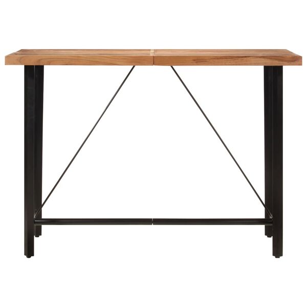 vidaXL Bar Table 150x70x107 cm Solid Wood Acacia and Iron