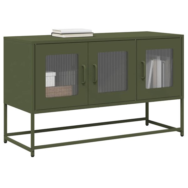 vidaXL TV Cabinet Olive Green 100.5x39x60.5 cm Cold-rolled Steel