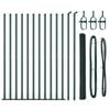 vidaXL Hexagonal Fence with Concrete Base 25 x 1.4 m PVC-Coated Steel