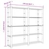 vidaXL 5-Tier Storage Rack Grey 170x38x170 cm Solid Wood Pine