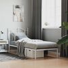 vidaXL Metal Bed Frame without Mattress with Headboard White 80x200cm