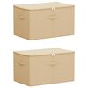 vidaXL Storage Box 2 pcs Non-woven fabric 60 x 43 x 35 cm 90.3 L Cream